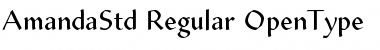 Download Amanda Std Regular Font Title Preview