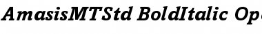 Download Amasis MT Std Bold Italic Font Title Preview