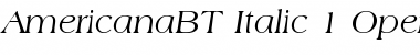 Download Americana Italic Font Title Preview