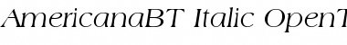 Download Americana Italic Font Title Preview