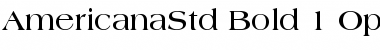Download Americana Std Bold Font Title Preview