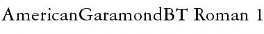 Download American Garamond Regular Font Title Preview