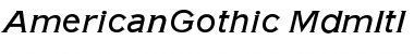 Download AmericanGothic MediumItalic Font Title Preview