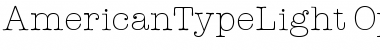 Download American TypeLight Font Title Preview