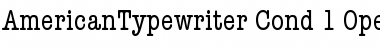 Download ITC American Typewriter Condensed Font Title Preview