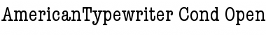 Download ITC American Typewriter Condensed Font Title Preview