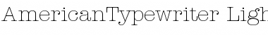 Download ITC American Typewriter Light Font Title Preview