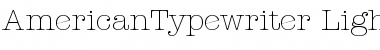 Download ITC American Typewriter Light Alternate Font Title Preview