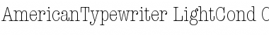Download ITC American Typewriter Light Condensed Font Title Preview