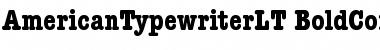 Download ITC American Typewriter LT Bold Condensed Font Title Preview