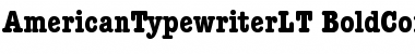 Download ITC American Typewriter LT Bold Condensed Alternate Font Title Preview