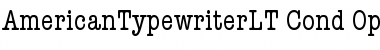 Download ITC American Typewriter LT Condensed Font Title Preview