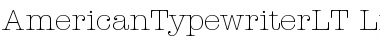 Download ITC American Typewriter LT Light Font Title Preview
