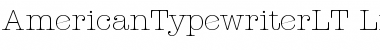 Download ITC American Typewriter LT Light Alternate Font Title Preview