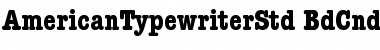 Download ITC American Typewriter Std Bold Condensed Font Title Preview