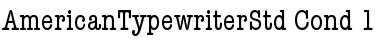 Download ITC American Typewriter Std Condensed Font Title Preview