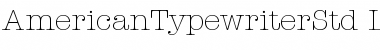 Download ITC American Typewriter Std Light Font Title Preview