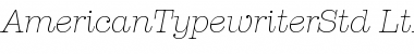 Download ITC American Typewriter Std Light Italic Font Title Preview