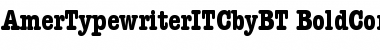 Download ITC American Typewriter Bold Condensed Font Title Preview