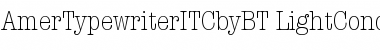 Download ITC American Typewriter Light Condensed Font Title Preview