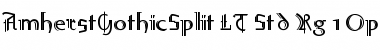 Download AmherstGothicSplit LT Std Rg Regular Font Title Preview