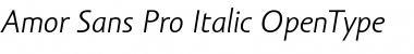 Download Amor Sans Pro Italic Font Title Preview