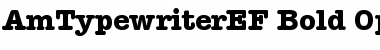 Download AmTypewriterEF Bold Font Title Preview