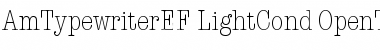 Download AmTypewriterEF LightCond Font Title Preview