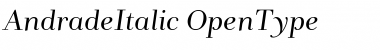 Download AndradeItalic Regular Font Title Preview