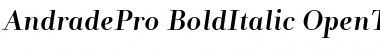 Download Andrade Pro Bold Italic Font Title Preview