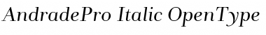 Download Andrade Pro Italic Font Title Preview