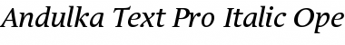 Download Andulka Text Pro Italic Font Title Preview