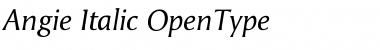 Download Angie Italic Font Title Preview