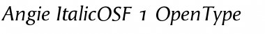 Download Angie ItalicOSF Font Title Preview