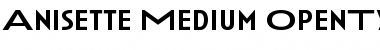 Download Anisette Medium Font Title Preview