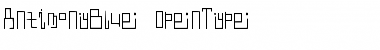 Download AntimonyBlue Regular Font Title Preview
