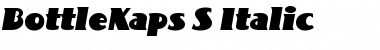 Download BottleKaps S Italic Regular Font Title Preview