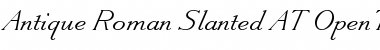 Download Antique Roman Slanted AT Regular Font Title Preview