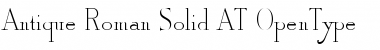 Download Antique Roman Solid AT Regular Font Title Preview