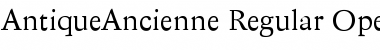 Download AntiqueAncienne Regular Font Title Preview