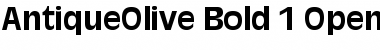 Download AntiqueOlive Regular Font Title Preview