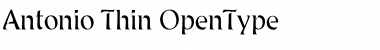 Download Antonio Thin Font Title Preview