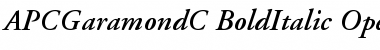 Download APCGaramondC Bold Italic Font Title Preview