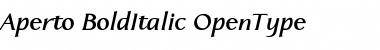 Download Aperto Bold Italic Font Title Preview