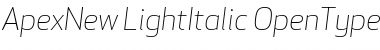Download Apex New Light Italic Font Title Preview