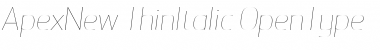 Download Apex New Thin Italic Font Title Preview