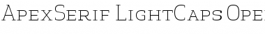 Download Apex Serif Light Caps Regular Font Title Preview