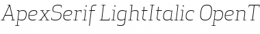 Download Apex Serif Light Italic Regular Font Title Preview
