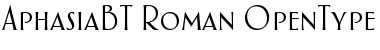 Download Aphasia BT Regular Font Title Preview