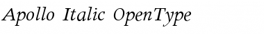 Download Apollo-Italic Regular Font Title Preview